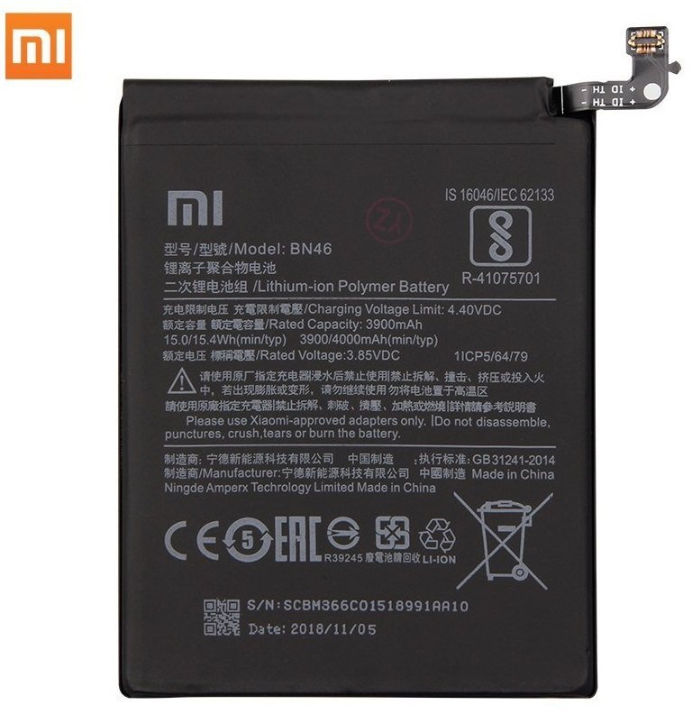 Batterij Xiaomi Redmi Note 6 / Note 8 / Note 8T - BN46 - 4000mAh