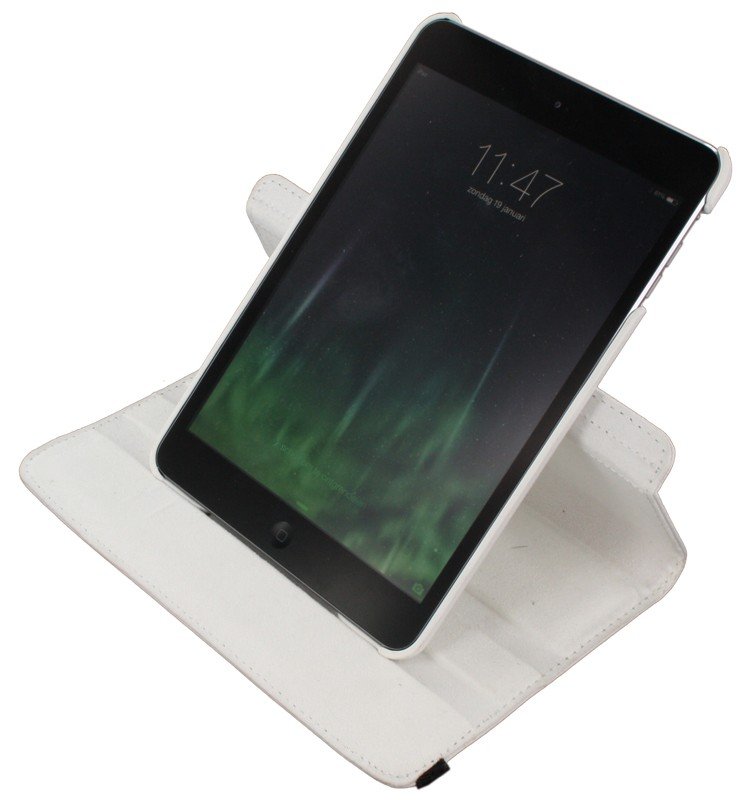 Case met Stand draaibaar Apple iPad Mini 1/2/3 wit