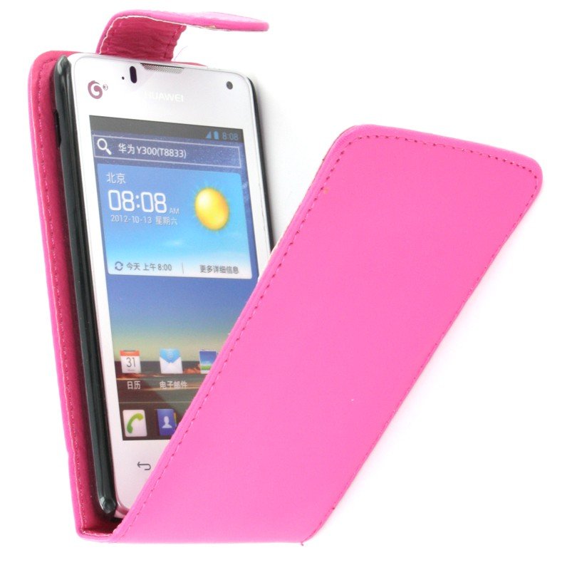 Flip case Huawei Ascend Y300 roze