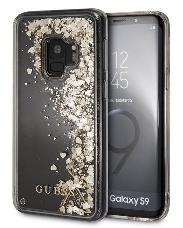 Guess Liquid Glitter Hard Case Galaxy S9 goud GUHCS9GLUFLGO