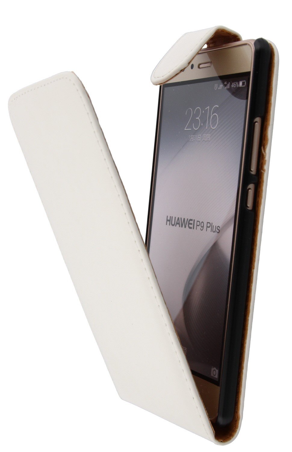uitbreiden filter verdieping Huawei P9 Plus flip hoesje wit kopen | MobileSupplies.nl