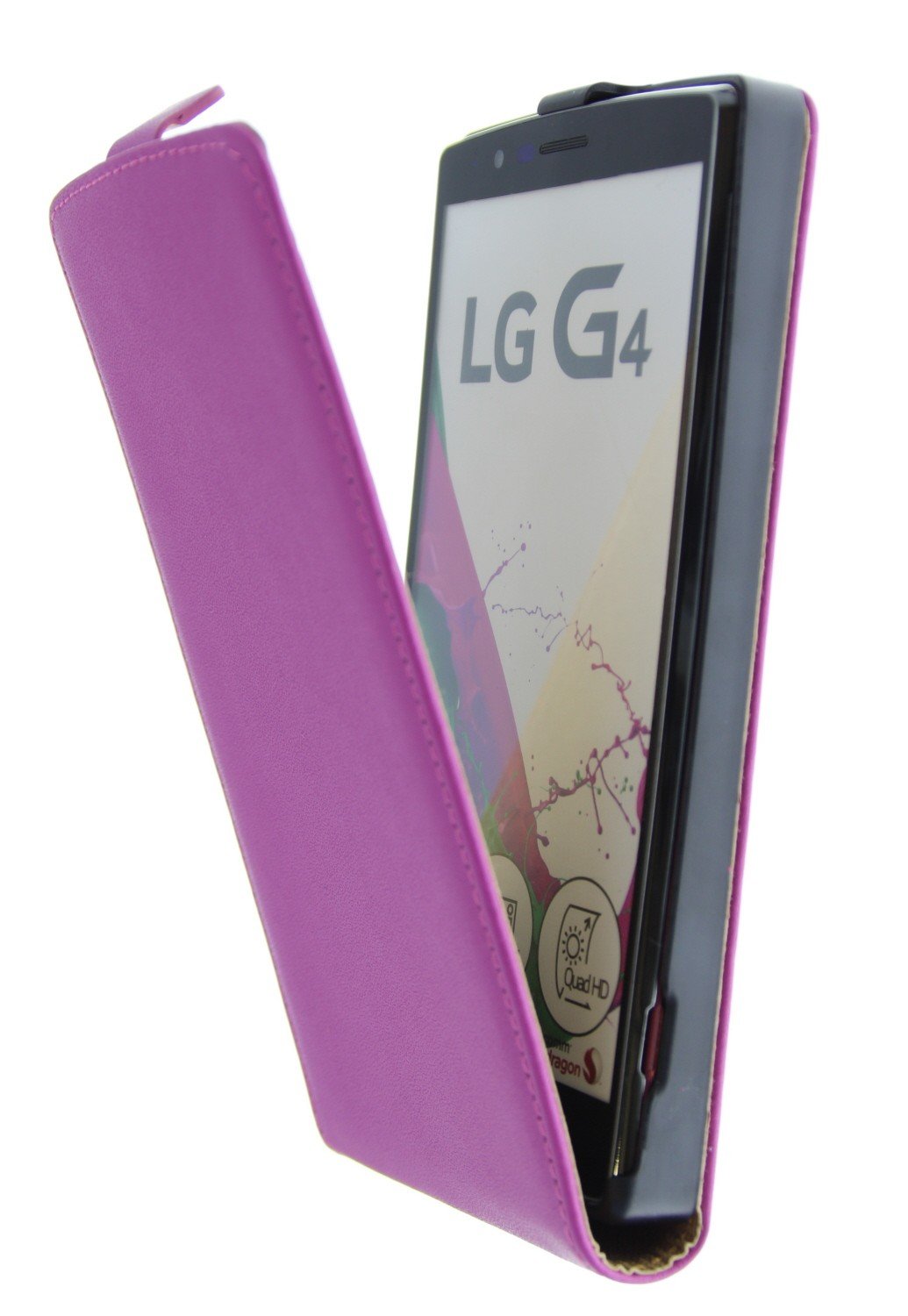 Open - Hoesje LG G4 flip case dual color roze