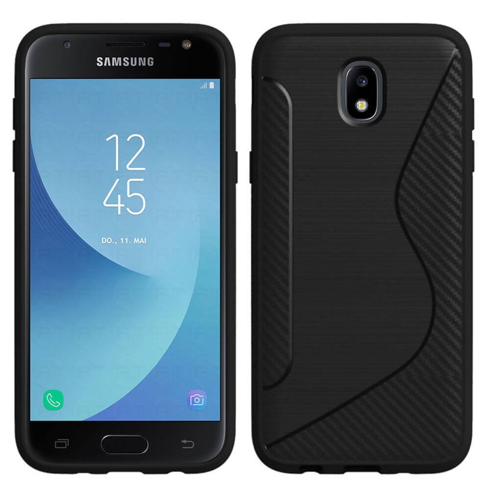 Floreren Persoonlijk bonen Hoesje Samsung Galaxy J3 2017 TPU case zwart kopen | MobileSupplies.nl