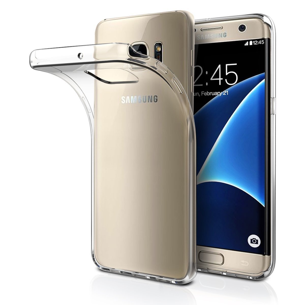 Structureel omverwerping voorkant Hoesje Samsung Galaxy S7 Edge Flexi bumper - 0,3mm - doorzichtig |  MobileSupplies.nl