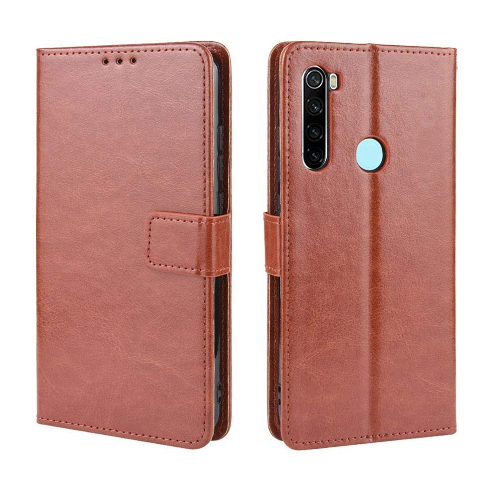 Luxury wallet hoesje Xiaomi Redmi Note 8 bruin