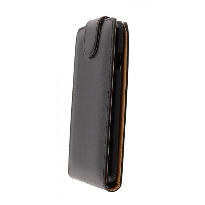 Helder op metaal Minimaal M-Supply Flip case Huawei Ascend Y550 zwart | MobileSupplies.nl