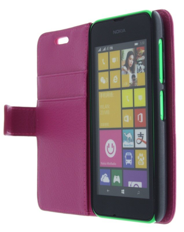 M-Supply Flip case met stand Nokia Lumia 530 roze