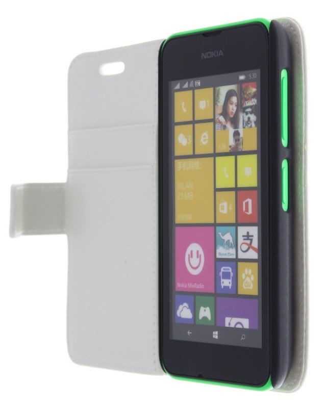 M-Supply Flip case met stand Nokia Lumia 530 wit
