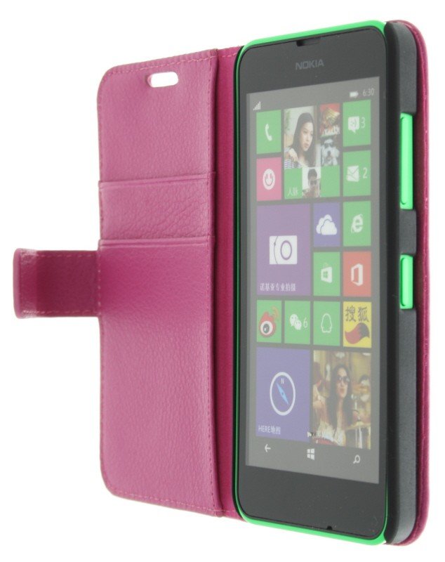 M-Supply Flip case met stand Nokia Lumia 635 roze