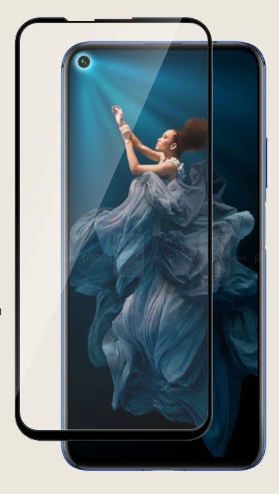 Tempered Glass (volledig scherm) Huawei Honor 20 Pro zwart