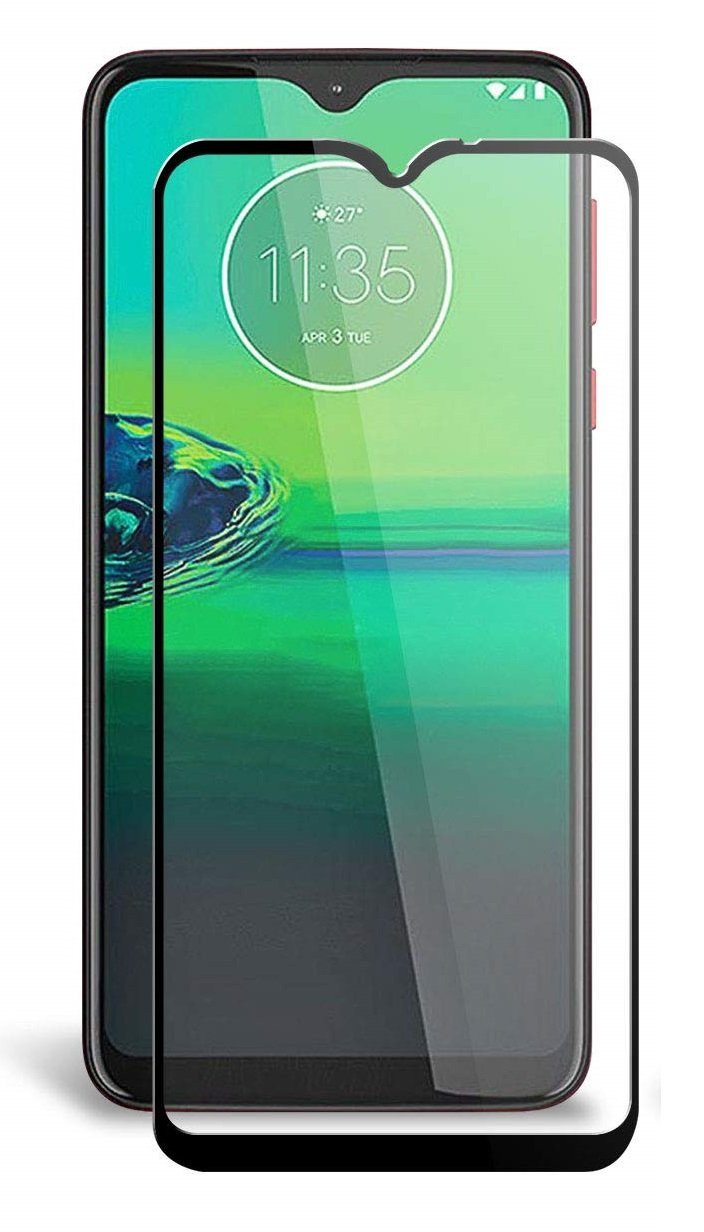 Tempered Glass (volledig scherm) Motorola Moto G8 Plus zwart