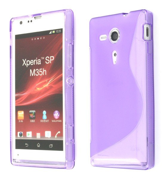 Silicon TPU case Sony Xperia SP paars