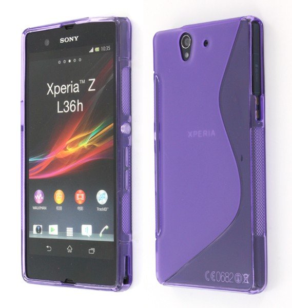 Silicon TPU case Sony Xperia Z paars