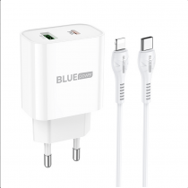 Blue Power 20W PD (1x USB-C / 1x USB) Snellader set met lightning kabel