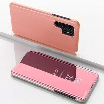 Clear View cover Samsung Galaxy S21 rose goud