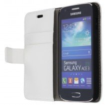 Flip case met stand Samsung Galaxy Ace 3 S7275 wit