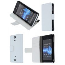Flip case met stand Sony Xperia V wit