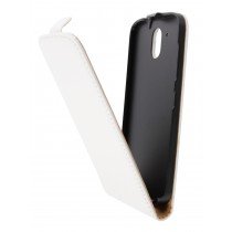 Hoesje HTC Desire 526 flip case dual color wit - Open