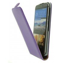 Hoesje HTC One M9 flip case dual color paars