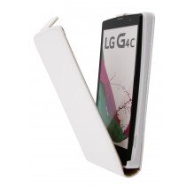 Hoesje LG G4c flip case dual color wit - Open