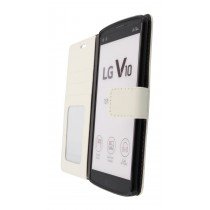 Hoesje LG V10 flip wallet wit