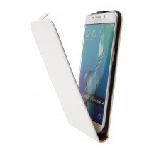 Hoesje Samsung Galaxy S6 Edge Plus flip case dual color wit - Open