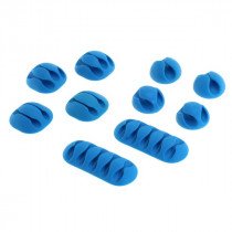 Kabelclips - kabelmanagement set van 10 stuks - blauw
