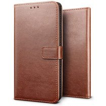Luxury wallet hoesje Apple iPhone 15 Pro Max bruin