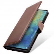 Luxury wallet hoesje Huawei Mate 20 bruin