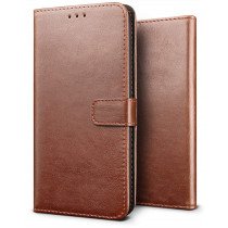 Luxury wallet hoesje OnePlus 9 bruin