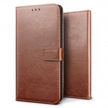Luxury wallet hoesje Xiaomi Redmi Note 9S bruin