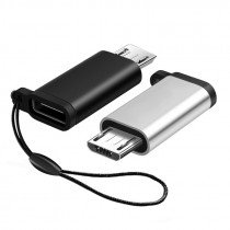 Micro USB naar USB-C adapter - zwart