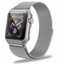 Milanese loop bandje voor Apple Watch (series 1/2/3/4/5/SE/6 - 44/42mm)  - Zilver/Grijs