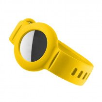 Polsbandje / horloge bandje voor Apple AirTag geel