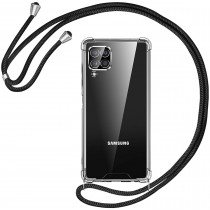 Samsung Galaxy A12 crossbody hoesje met draag koord
