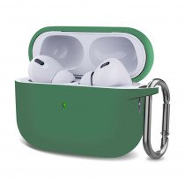 Siliconen hoesje met haak voor Apple Airpods Pro 2 groen