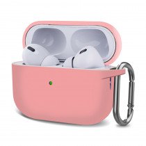 Siliconen hoesje met haak voor Apple Airpods Pro 2 roze