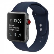 Siliconen bandje Apple Watch (series 1/2/3/4/5 - 42/44mm) donker blauw