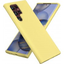 Siliconen TPU hoesje Samsung Galaxy S24 Ultra geel