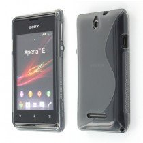 Silicon TPU case Sony Xperia E smoke