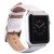 44/42mm horloge bandje leer - croco voor Apple Watch wit