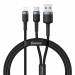 3 in 1 (USB-C + USB) naar PD Lightning kabel 1,2m