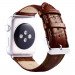 44/42mm horloge bandje leer - croco Apple Watch bruin