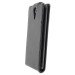 Hoesje HTC Desire 620 flip case zwart - Achterkant