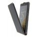 Open - Hoesje Huawei P8 flip case dual color zwart