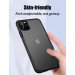 iPhone 11 Hybrid Shockproof Bumper semi transparant/zwart (mat)